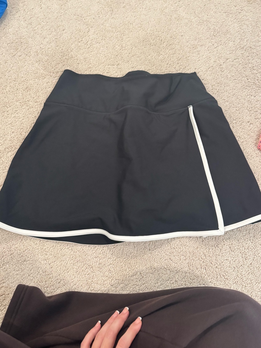 Abercrombie & Fitch Black Athletic Skort with White Accents
